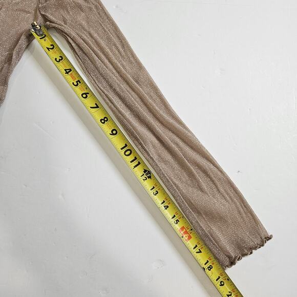 Sheer Metallic Mesh Gold Medium Top - Picture 7 of 7